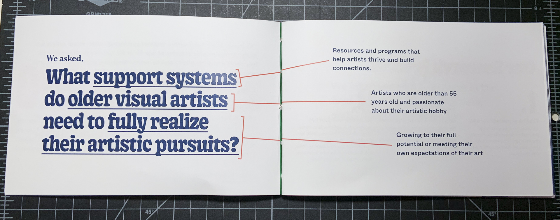 a page of our design field study workbook