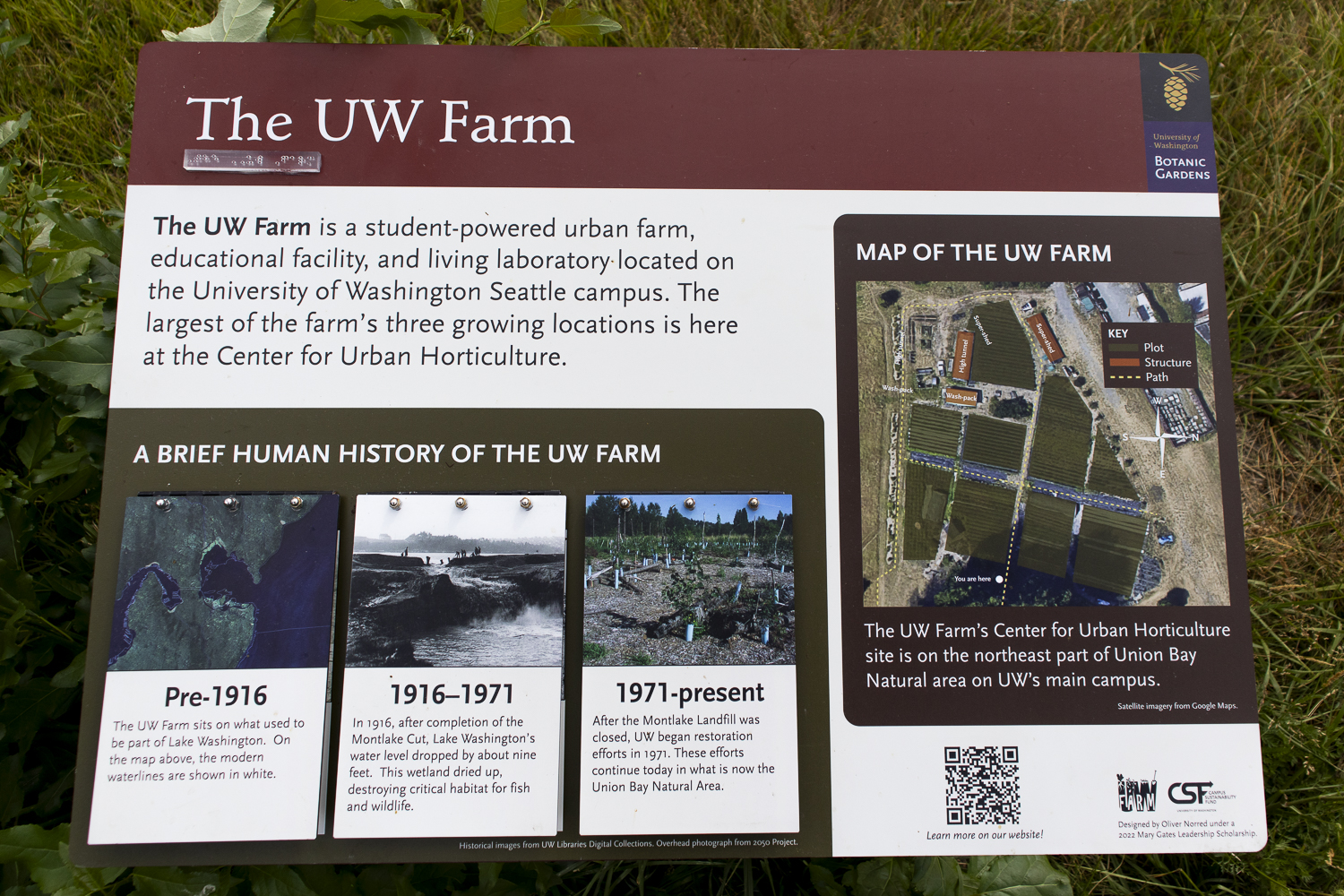 The sign at the east entrance