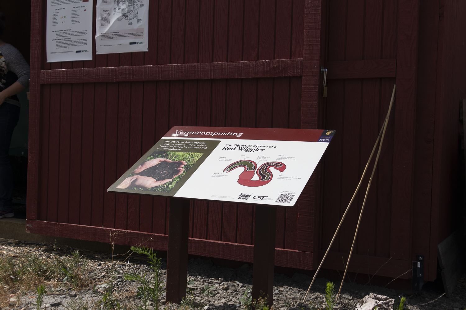 The vermicomposting facility sign