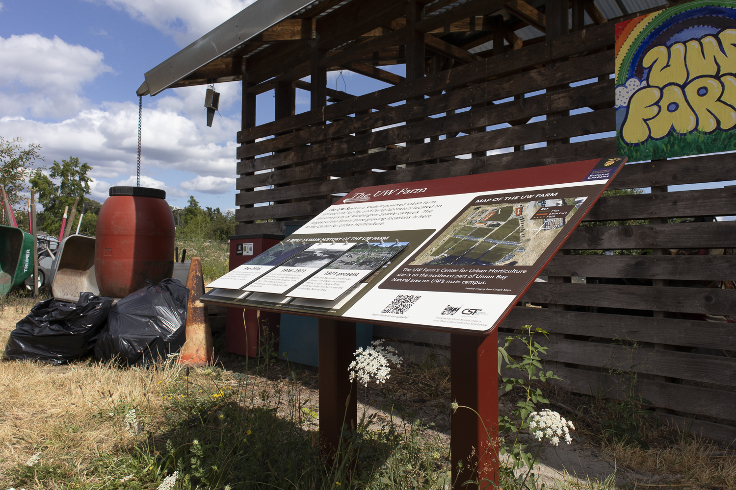 The west entrance sign